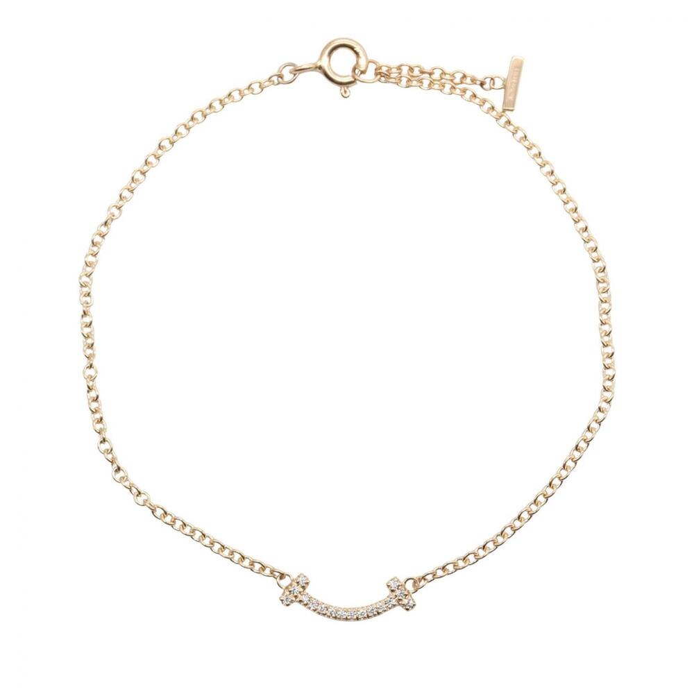 TIFFANY Authentic 18k Gold Diamond Charm Bracelet